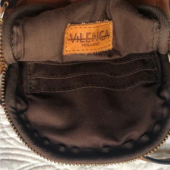 Vilenca Holland Woven Leather Crossbody Bag 3.5x7.5 - Picture 4 of 8